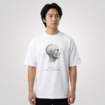 Brain Status: EMOTIONALLY JET LAGGED Oversized Organic T-Shirt - Image 2