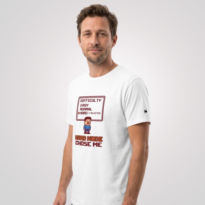 Arcade: Hard Mode Chose Me Unisex Fitted T-Shirt - Image 2