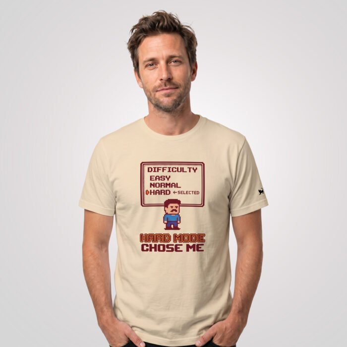 Arcade: Hard Mode Chose Me Unisex Fitted T-Shirt - Image 7