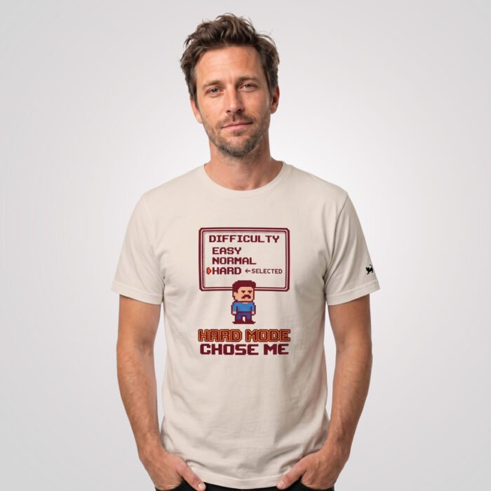 Arcade: Hard Mode Chose Me Unisex Fitted T-Shirt - Image 6