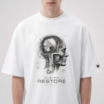 Brain Status: SYSTEM RESTORE Oversized Organic T-Shirt - Image 4