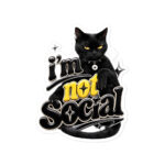 I'm Not Social Kiss-Cut Sticker - Image 4