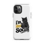 I'm Not Social iPhone Tough Case - Image 5