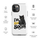 I'm Not Social iPhone Tough Case - Image 57