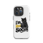 I'm Not Social iPhone Tough Case - Image 45