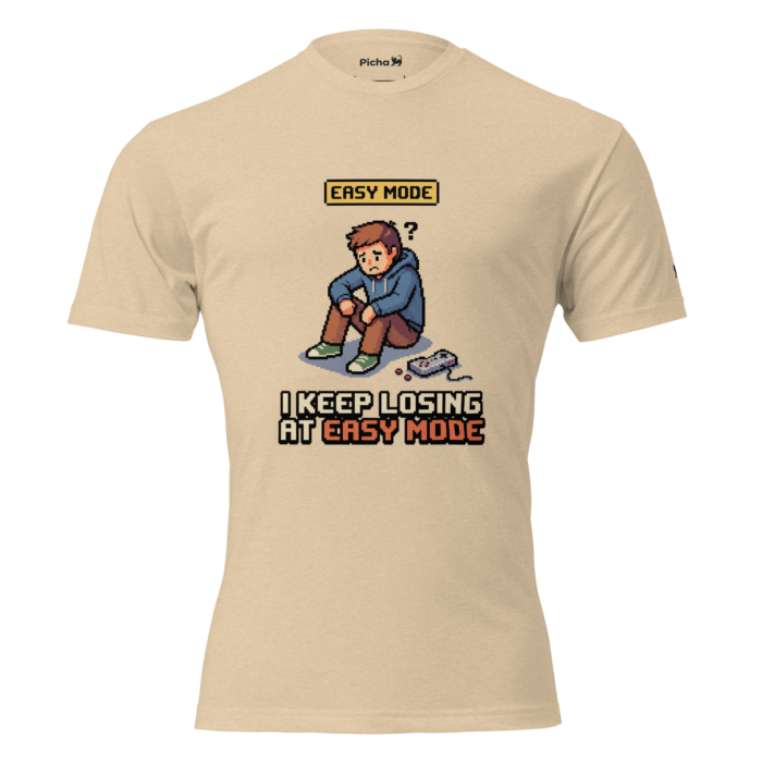 Arcade: I Keep Losing at Easy Mode Unisex Fitted T-Shirt - Image 14