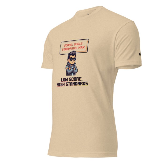 Arcade: Low Score, High Standards Unisex Fitted T-Shirt - Image 13