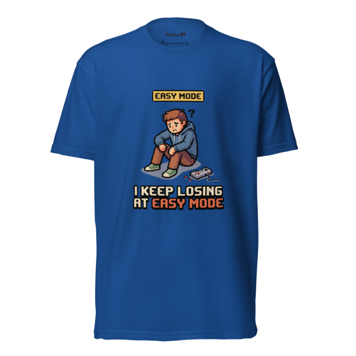 Arcade: I Keep Losing at Easy Mode Unisex Fitted T-Shirt - Image 10