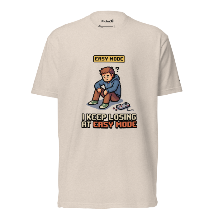 Arcade: I Keep Losing at Easy Mode Unisex Fitted T-Shirt - Image 9