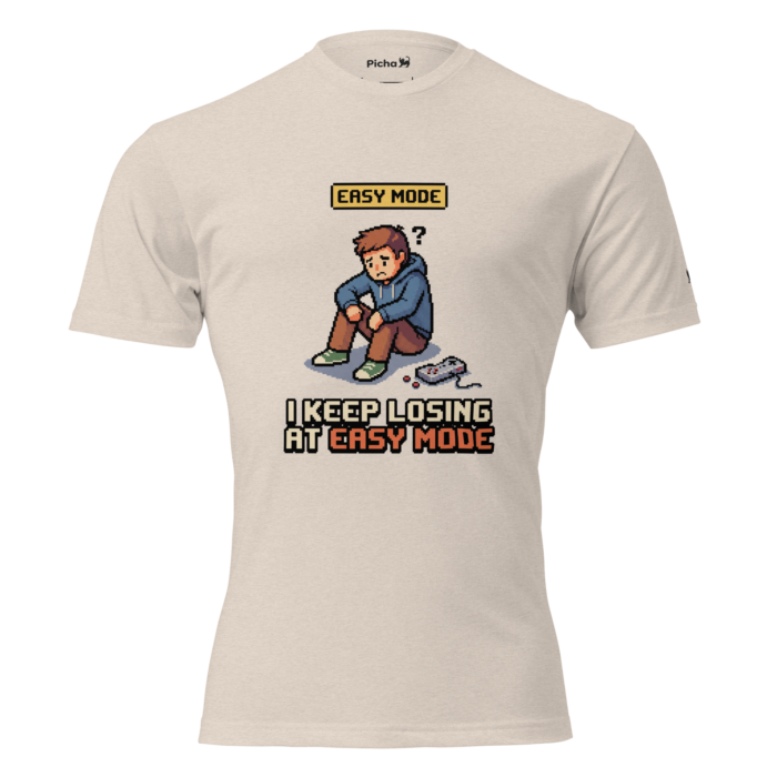 Arcade: I Keep Losing at Easy Mode Unisex Fitted T-Shirt - Image 18