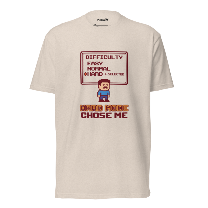 Arcade: Hard Mode Chose Me Unisex Fitted T-Shirt - Image 10