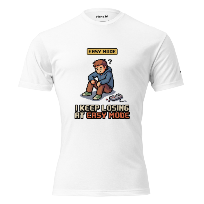 Arcade: I Keep Losing at Easy Mode Unisex Fitted T-Shirt - Image 22