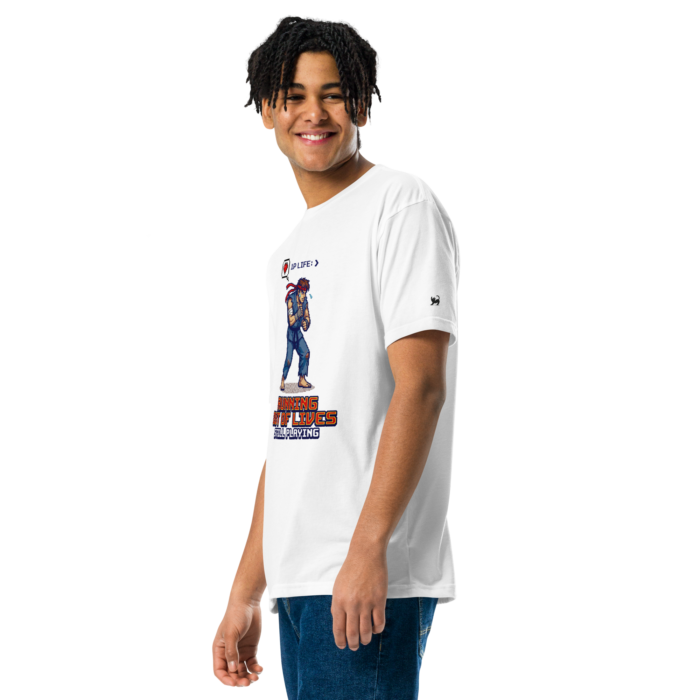 Arcade: Running Out of Lives Unisex Fitted T-Shirt - Image 24