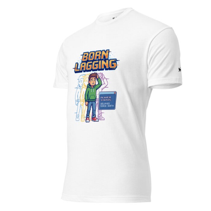 Arcade: Born Lagging Unisex Fitted T-Shirt - Image 26