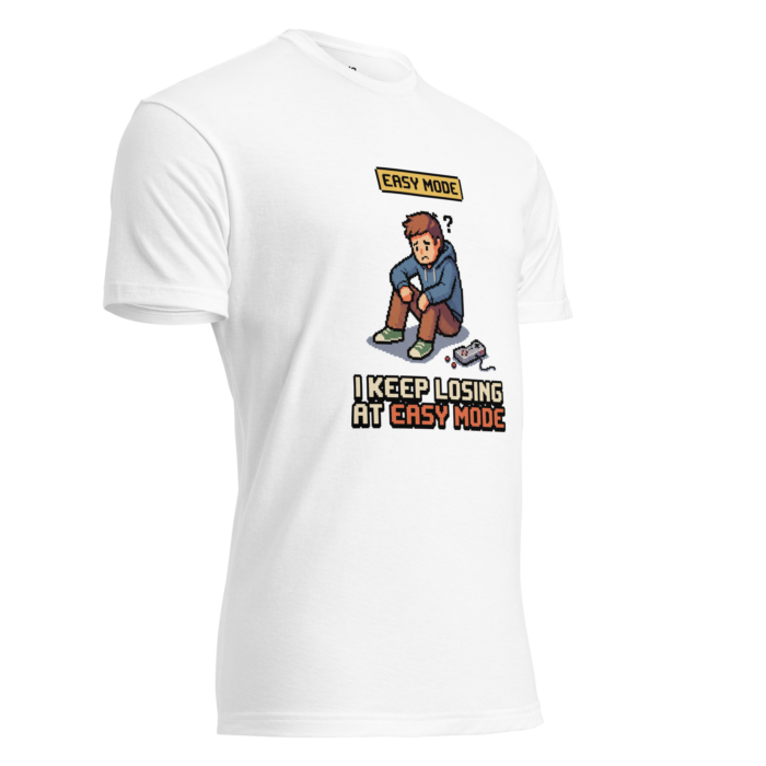 Arcade: I Keep Losing at Easy Mode Unisex Fitted T-Shirt - Image 26