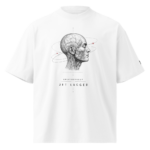 Brain Status: EMOTIONALLY JET LAGGED Oversized Organic T-Shirt - Image 7