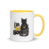 I'm Not Social Yellow Ceramic Mug - Image 4