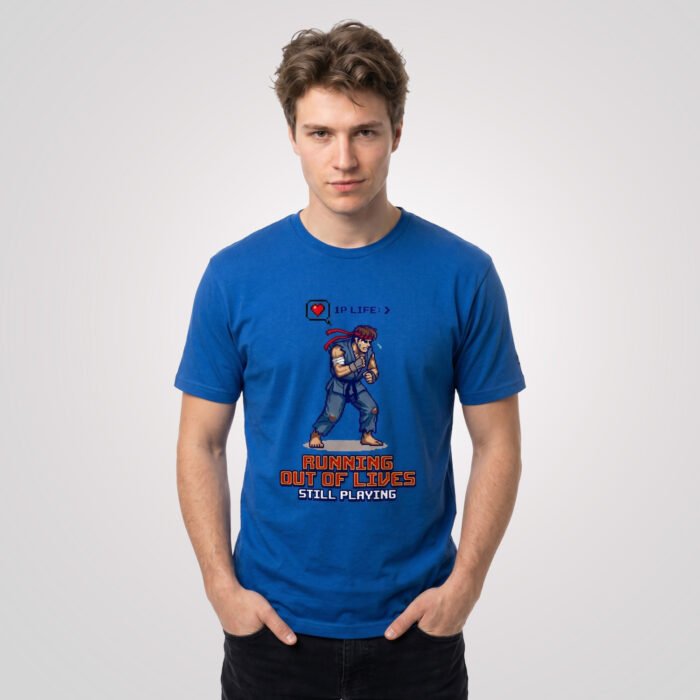Arcade: Running Out of Lives Unisex Fitted T-Shirt - Image 4