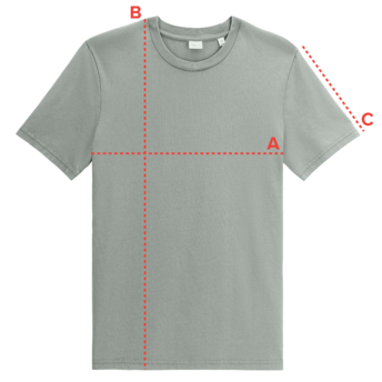 T-shirt product measurements guide