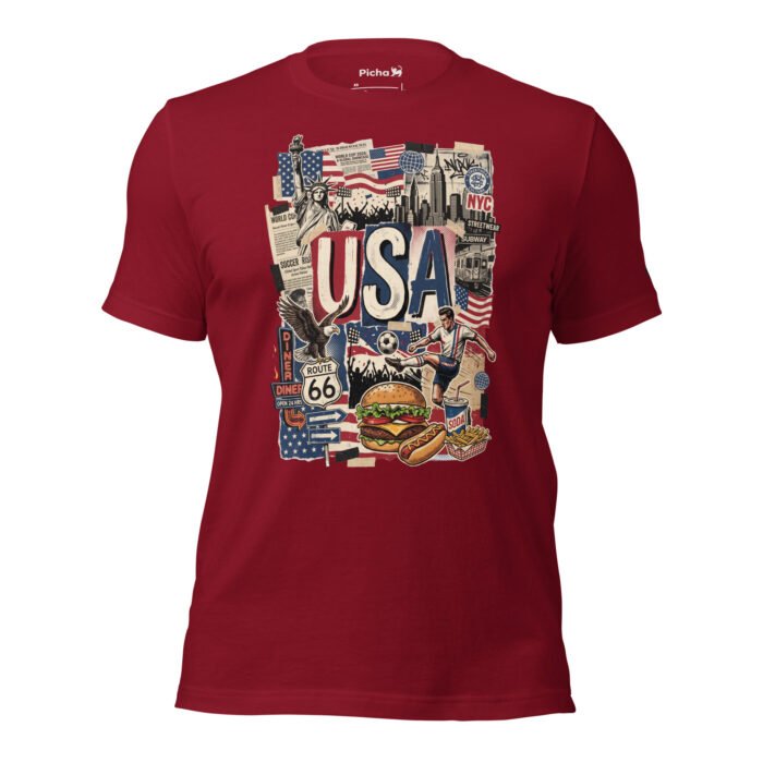 USA Beautiful Noise Unisex T-Shirt - Image 14