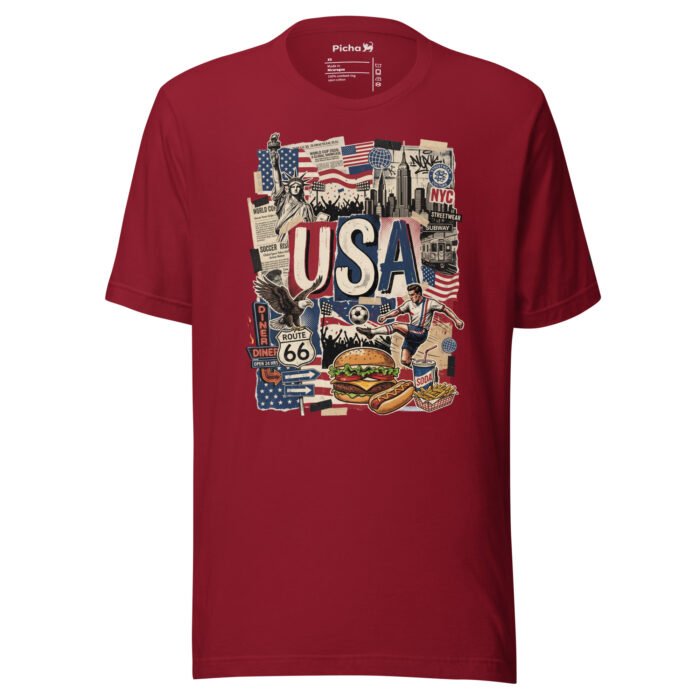 USA Beautiful Noise Unisex T-Shirt - Image 15
