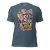 USA Beautiful Noise Unisex T-Shirt - Image 21