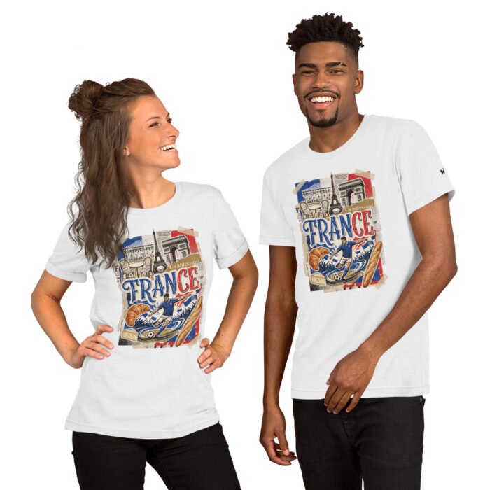 France Beautiful Noise Unisex T-Shirt - Image 47