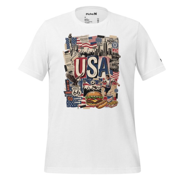 USA Beautiful Noise Unisex T-Shirt - Image 31