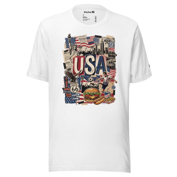 USA Beautiful Noise Unisex T-Shirt - Image 35