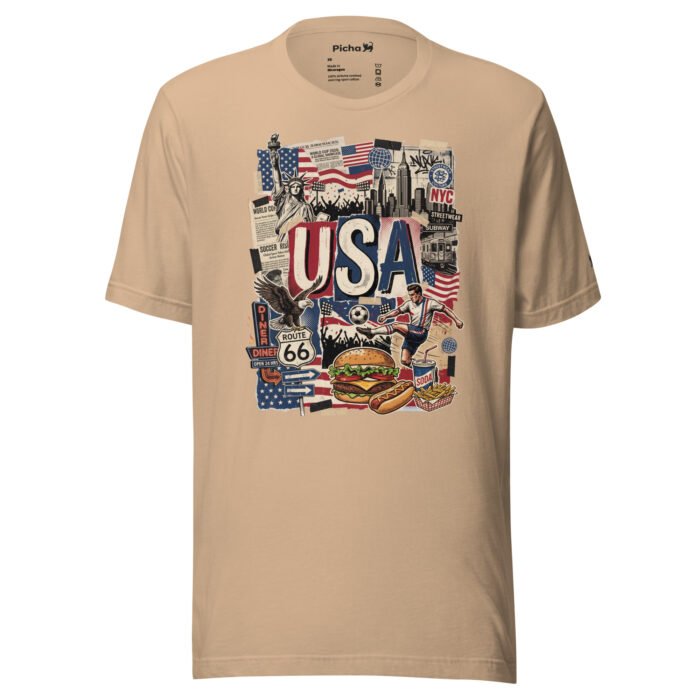 USA Beautiful Noise Unisex T-Shirt - Image 30