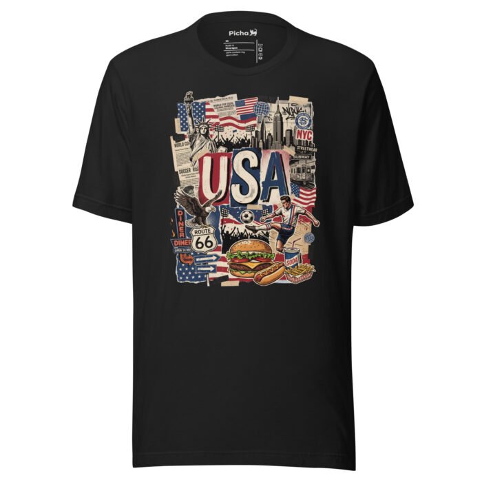 USA Beautiful Noise Unisex T-Shirt - Image 10