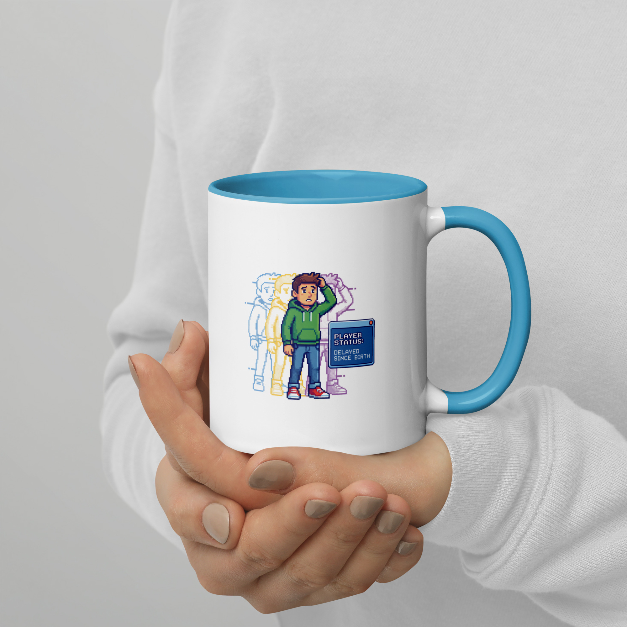 white-ceramic-mug-with-color-inside-blue-11-oz-right-6a048109b71b5.jpg Born Lagging | Mug - Image 1