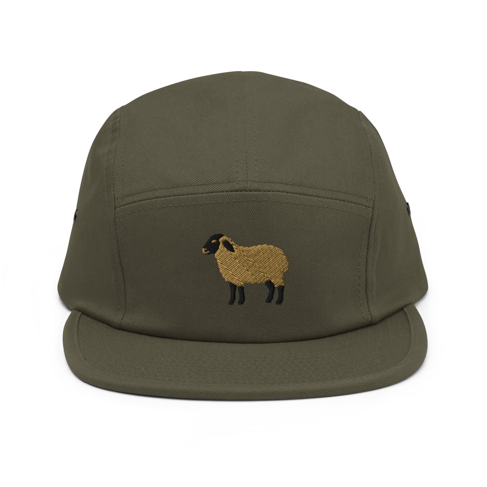 5-panel-cap-olive-front-6a33b01719ad8.jpg Gabbeh Sheep Five Panel Cap - Image 1